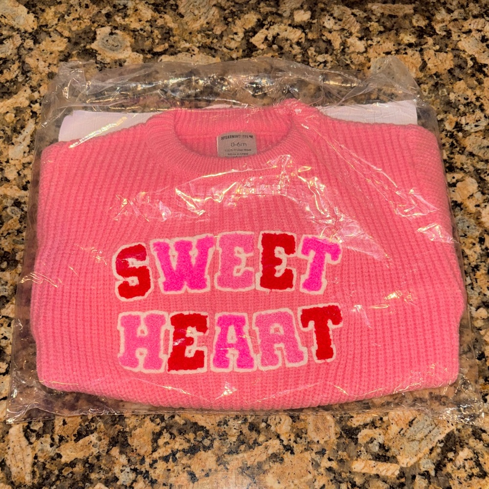 Sweetheart Pink Sweater spearmint love-Valentine’s Day